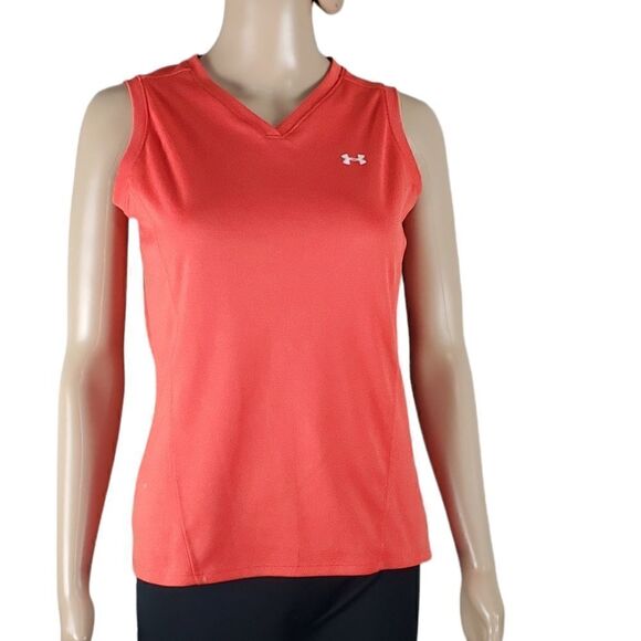 Under Armour Bright Orange Athletic Tank Top - Picture 1 of 3